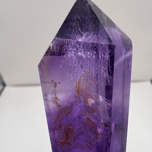 Amethyst Crystal Scepter Meditation Wand  with Unique Fingerprint Inclusions (4) - Picture 8 of 16